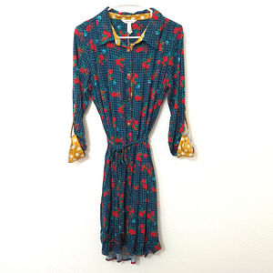 Matilda Jane Gingham Floral Fa La La Dress Women's Size Small